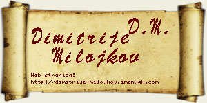 Dimitrije Milojkov vizit kartica
